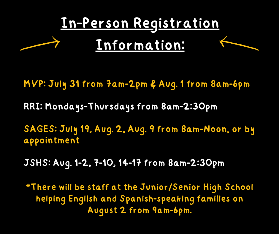 In-Person Registration Information