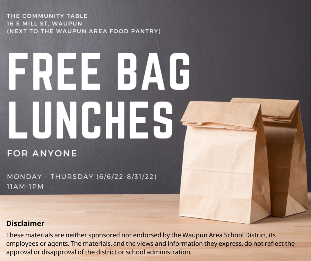 Free Bag Lunches Summer 2022